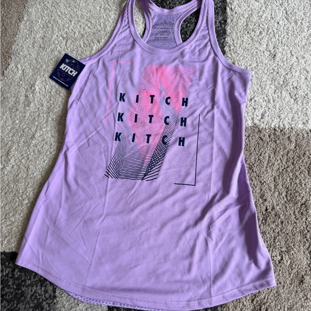 Kitch Pickleball Purple Graphic Tank Top- XS